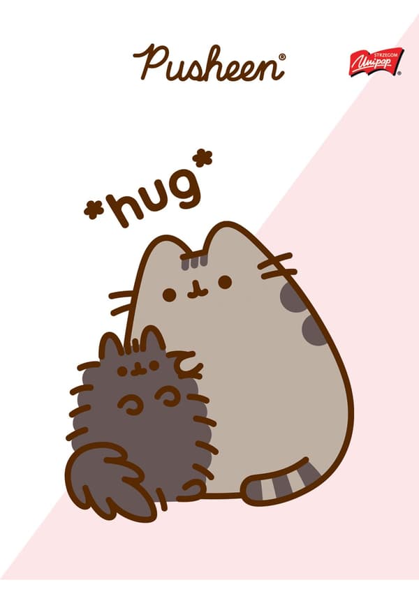 Notebook A5 32k tofarvet smal linje Pusheen Majewski
