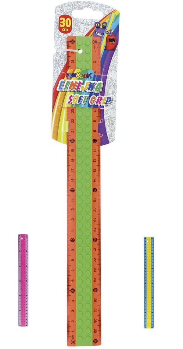 Lineal gummieret plast 30cm Titanum