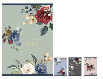 Notebook lamineret omslag A5, 60 ark, ROMANTIC Collection line