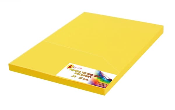 Teknisk farvet papir 160-220g A3 gul 25 ark