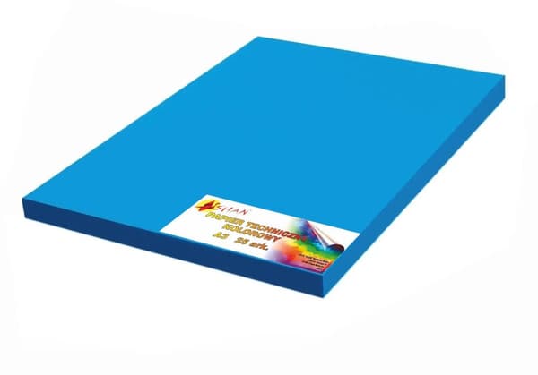 Teknisk farvet papir 160-220g A3 blå 25 ark