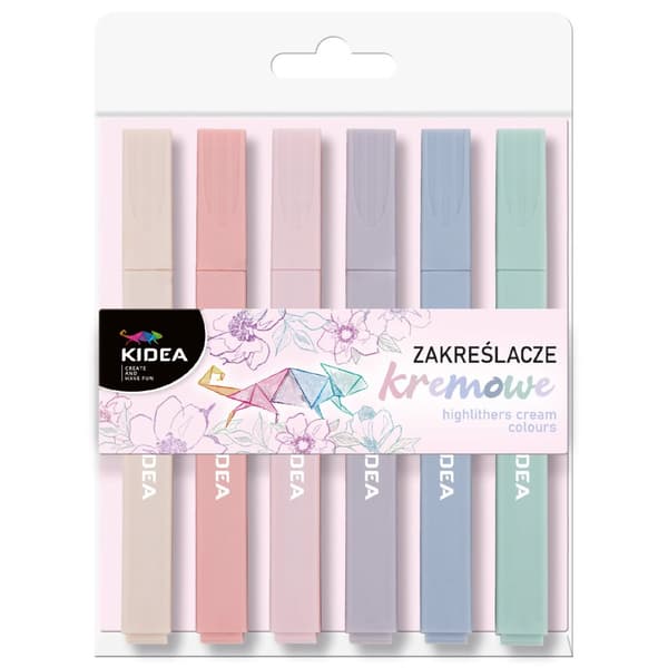 Kidea Cream Geometric Highlighters 6 stk.