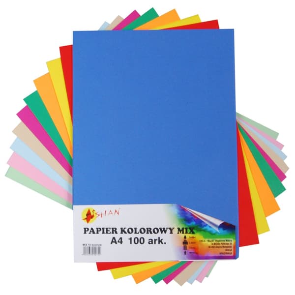 Värillinen paperi A4 sekoitus 100 arkkia 10 väriä