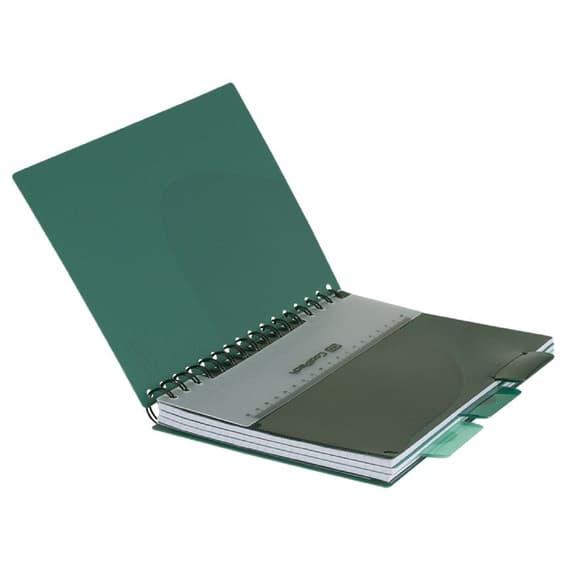 Spiral notesbog A4 100 ark Patio Coolpack 5 faner grøn