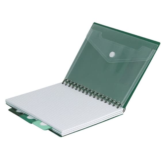 Spiral notesbog A4 100 ark Patio Coolpack 5 faner grøn