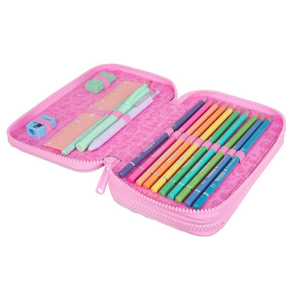 Coolpack Jumper 2 dobbelt penalhus med udstyr, pastel pink