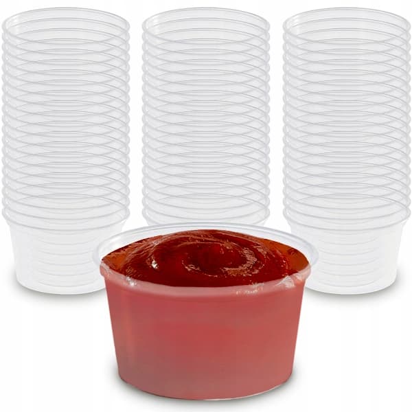 Beholdere med låg 100ml til dip saucer 100stk.