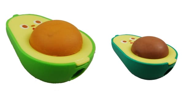 Avocado Tochain Single Eraser Sharpener med beholder
