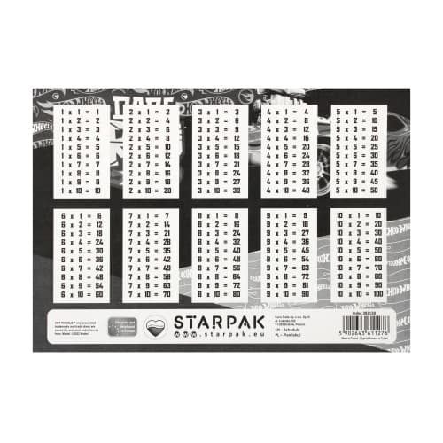 A5 Hot Wheels STARPAK 382138 Lektionsplan för multiplikationstabell