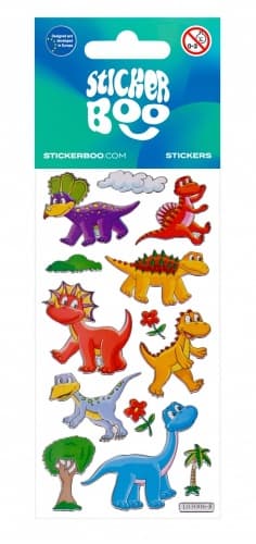 StickerBoo klistermærker 66X180 sølv Dinosaurer 2 PBH