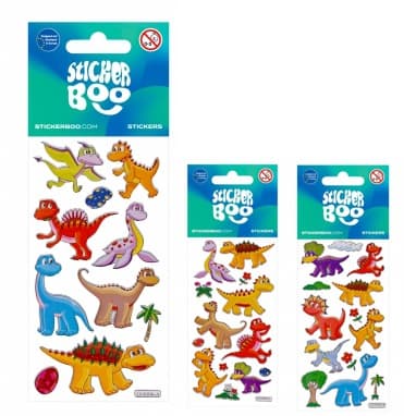 StickerBoo klistermærker 66X180 sølv Dinosaurer 2 PBH