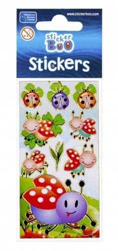Klistermærke 7x18 cm Sølv Mariehøns STICKER BOO 101531