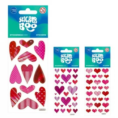 Tarra 6x18 cm hopea Hearts II STICKER BOO 101525