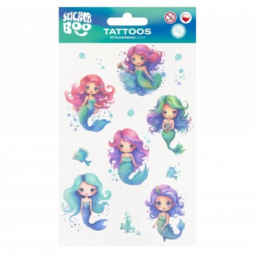 Havfruetatovering 10x18 cm STICKER BOO 540446
