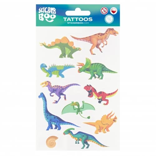 Tattoo Dinosaurer 10x18 cm STICKER BOO 540450