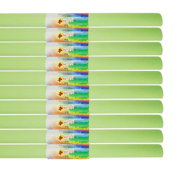 Krøllet silkepapir 50x200 Shan Green pastel P8-10 stk