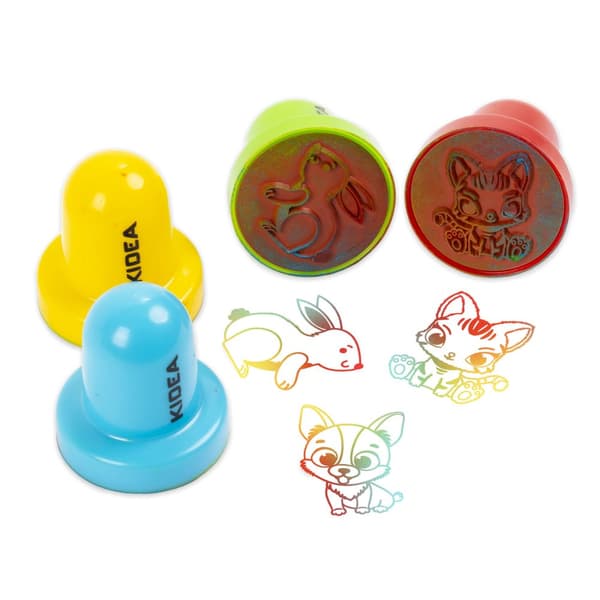 Animal Stamps 4 stk med Kidea Derform pude