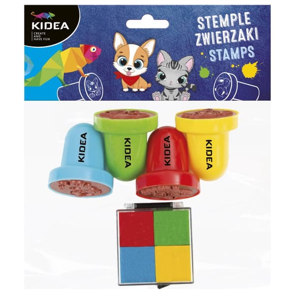 Animal Stamps 4 stk med Kidea Derform pude