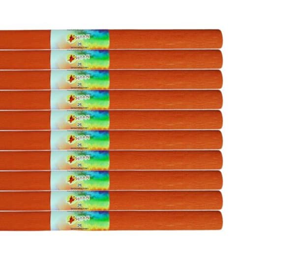 Skrynkligt silkespapper 50x200 Shan Brick Red 26-10 st