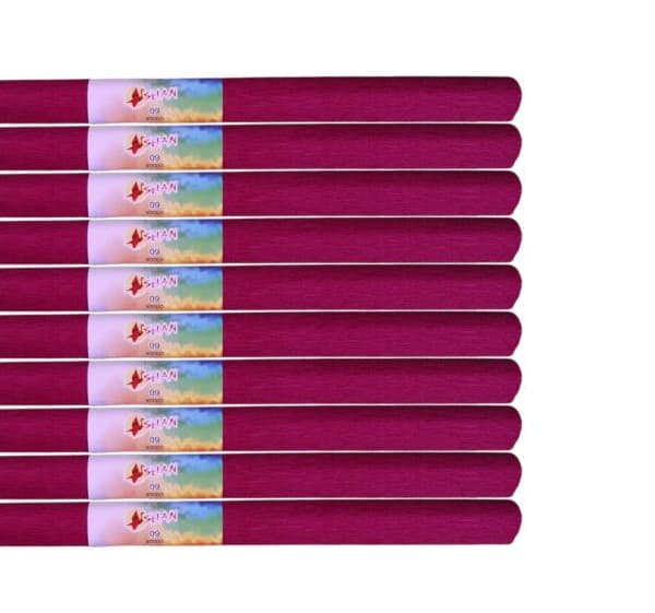 Krøllet silkepapir 50x200 Shan Burgundy 9 -10 stk