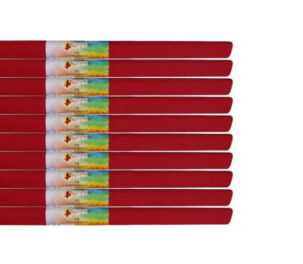 Krøllet silkepapir 50x200 Shan Mørkerød 8 -10 stk