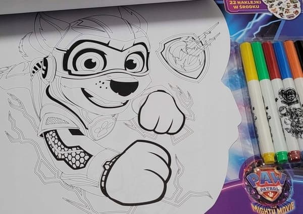 Paw Patrol målarbok med Unipap-markörer