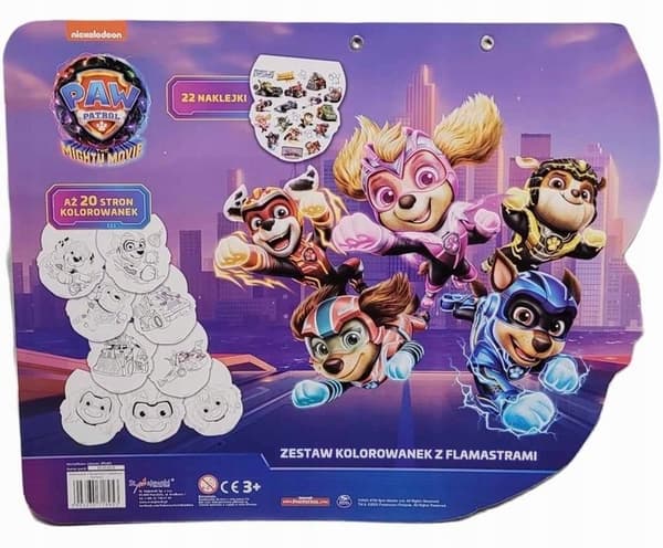 Paw Patrol målarbok med Unipap-markörer