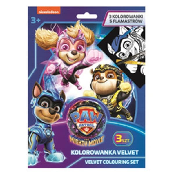 Paw Patrol fløjl malebog med Unipap tuscher