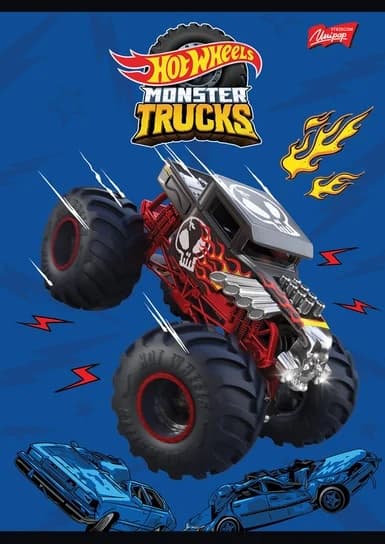 Notebook A5 16k galler laminerad Hot Wheels Monster Truck mix Unipap