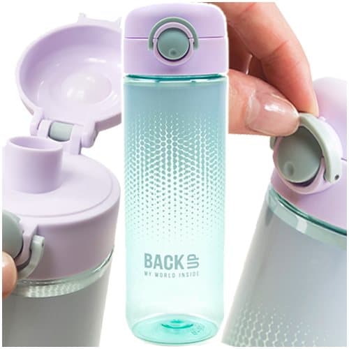 Flaska lila-celadon prickar 600ml C39 Backup