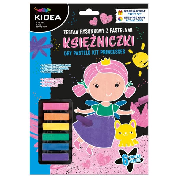 Prinsesse Kidea Pastel Tegnesæt