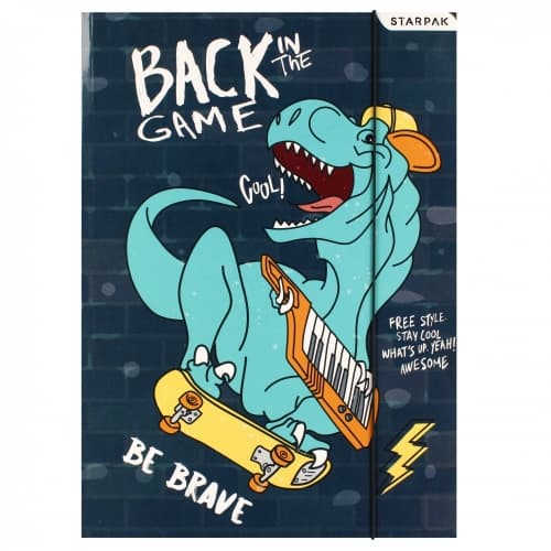 Mappe med gummibånd A4 Skate Dino STARPAK 536505