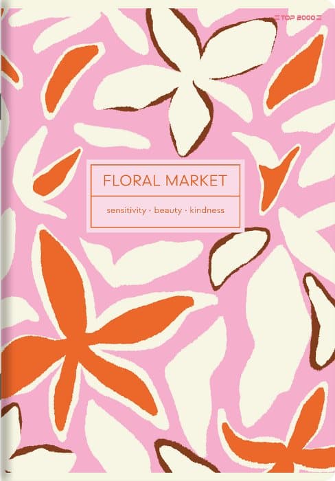 Notebook A5 60k Floradelic Floral Top2000 linje
