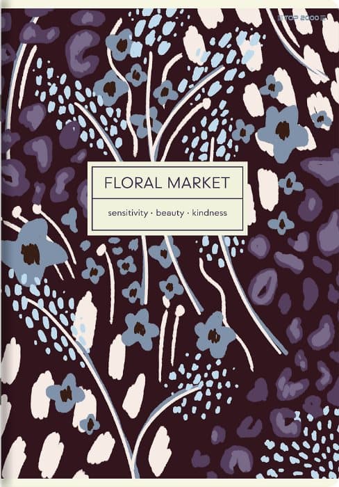 Notebook A5 60k Floradelic Floral Top2000 linje