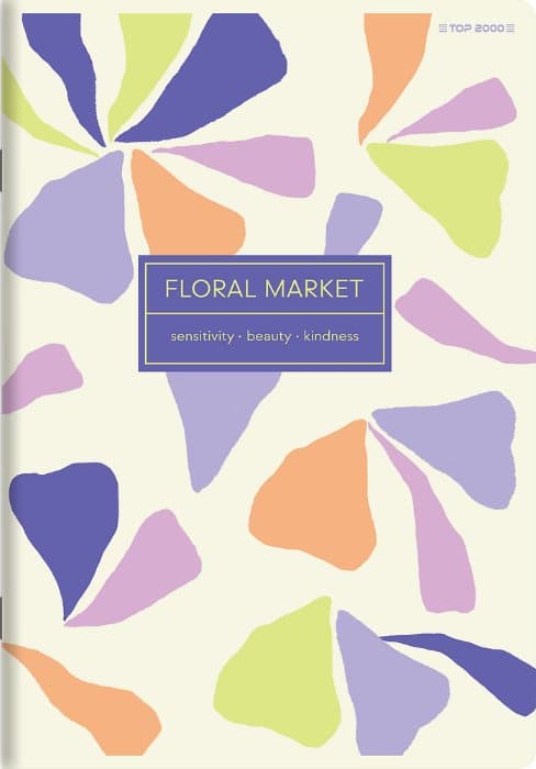 Notebook A5 60k Floradelic Floral Top2000 linje