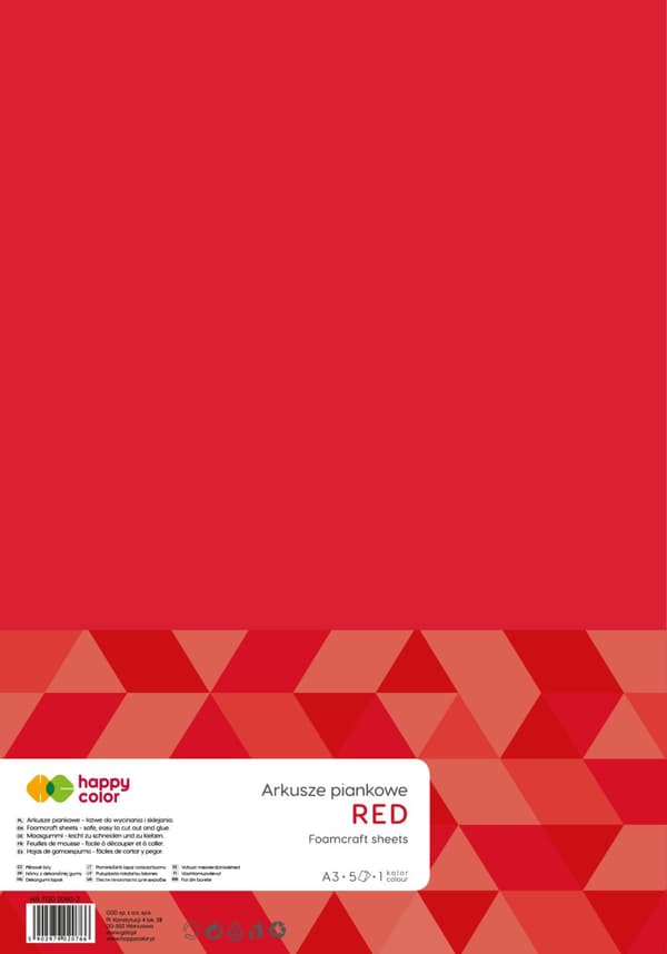 Red Red Foam A3 5 arkkia Happy Color
