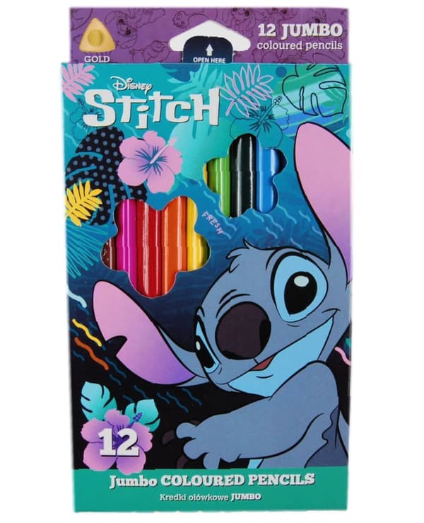 Jumbo penna kritor 12 färger Stitch Coolpack Colorino