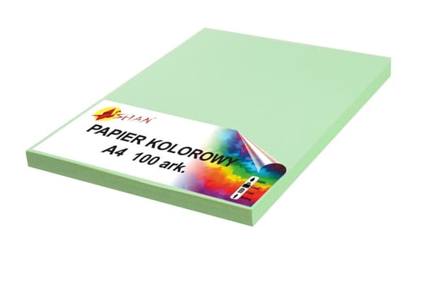Värillinen paperi A4 100g vihreä pastelli v2 100 arkkia