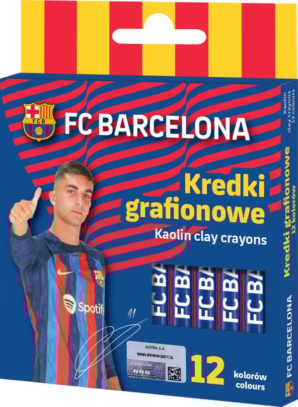 FC Barcelona Astra 12-farve grafit blyanter