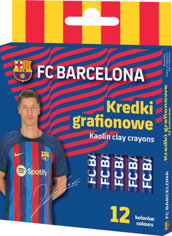 FC Barcelona Astra 12-farve grafit blyanter