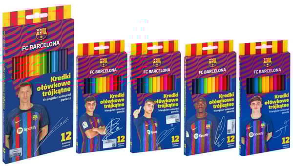 12-blyant klasse FC Barcelona trekantede blyanter