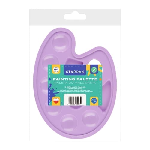 Palett för färg, oval, pastell, lila, STARPAK 540850