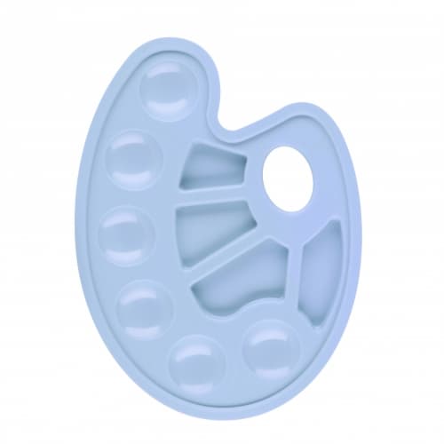 Palett för färger, oval, pastellblå, STARPAK 540849