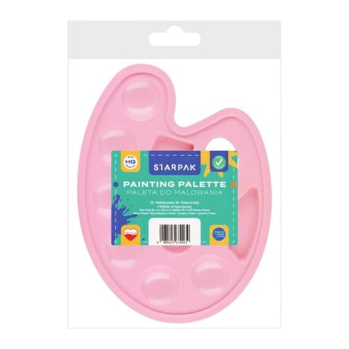 Palett för färg, oval, pastellrosa, STARPAK 540387