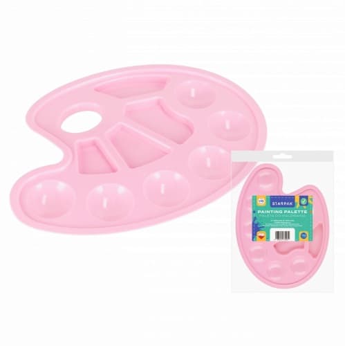 Palett för färg, oval, pastellrosa, STARPAK 540387