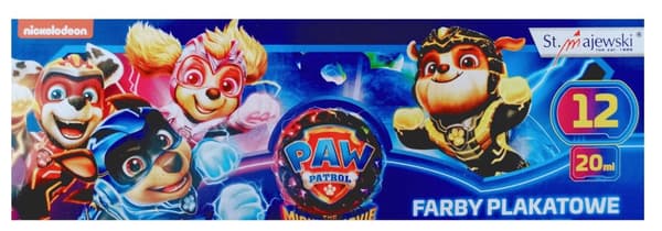 Plakat maler 12 farver 20 ml PAW PATROL