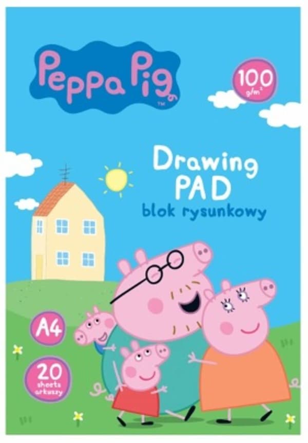 Piirustuslehtiö valkoinen A4 20 arkkia Peppa Pig Astra