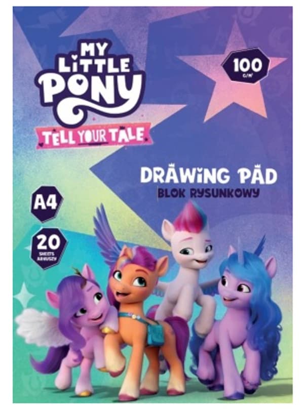 My Little Pony Astra valkoinen piirustuslehtiö A4 20 arkkia