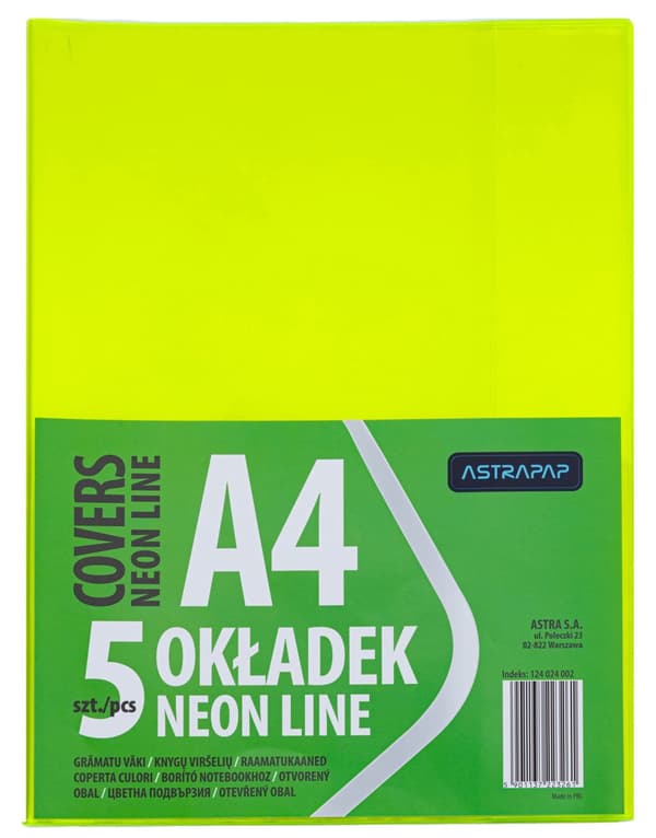 Kansi A4 Neon Line 5kpl Astra