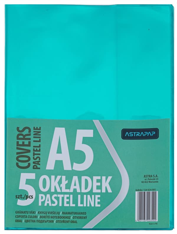Kansi A5 Pastel Line 5kpl Astra